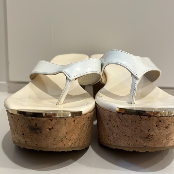 White Patent Leather Jimmy Choo Wedge Sandal. Size Euro 40. - Picture 5 of 11